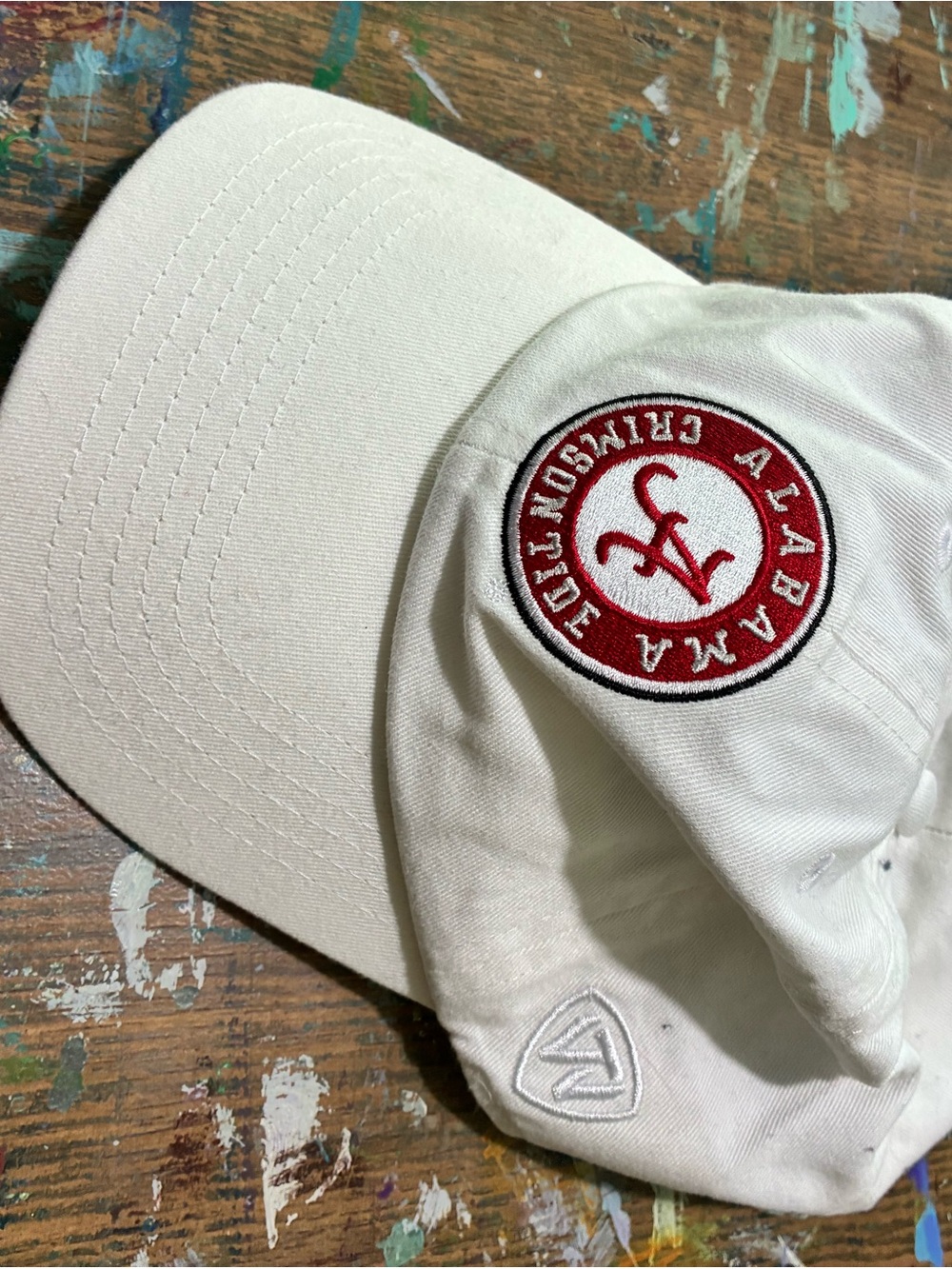 TOW Alabama Crimson Tide white adjustable hat